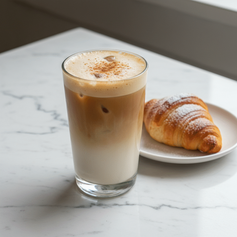 Tahini Iced Coffee - A creamy and nutty homemade beverage perfect for a refreshing treat.