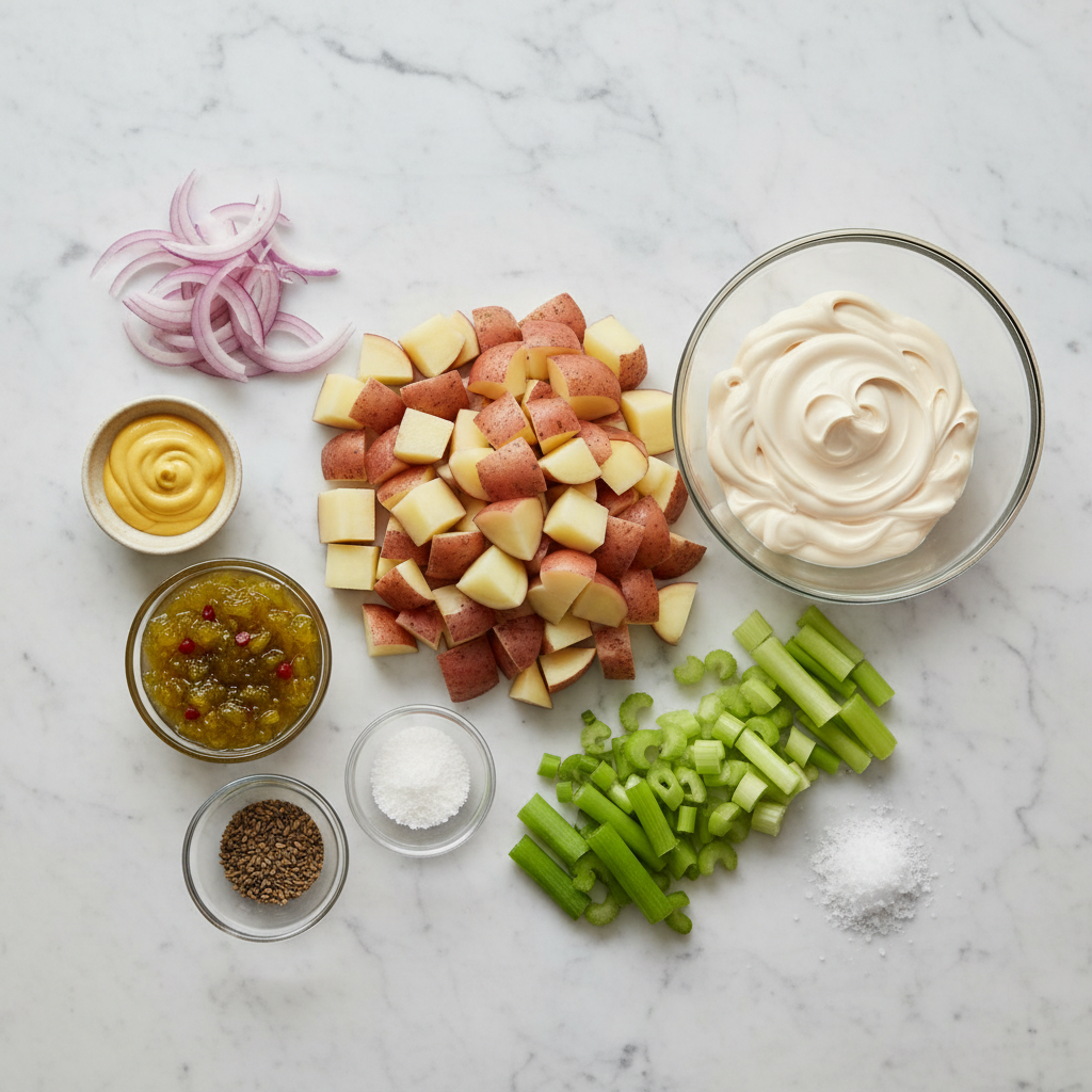 no egg potato salad recipes: Creamy, Tangy, Egg-Free Classic from Elsie — Ingredients
