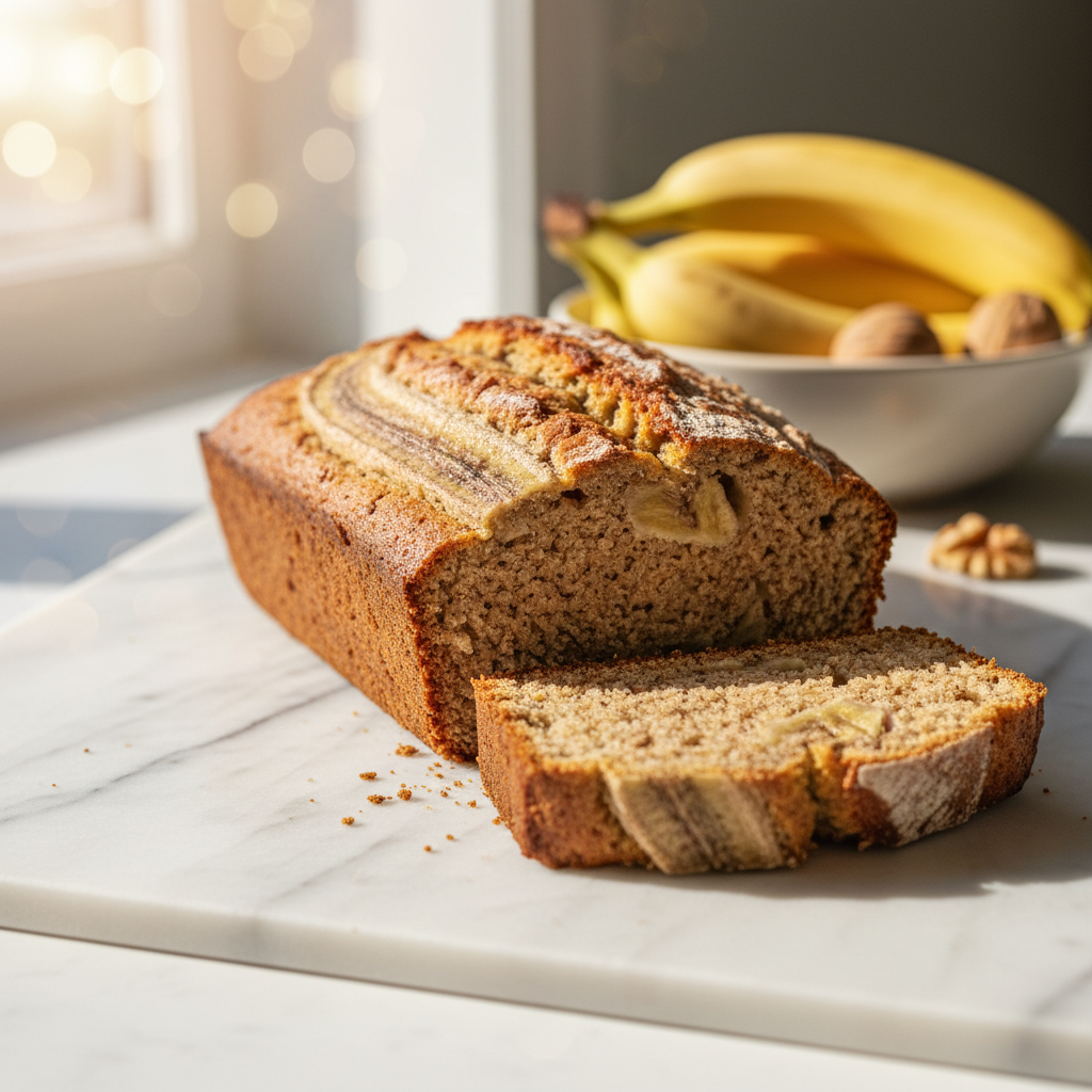 vegan banana bread recipe: One-Bowl, Healthy & Easy Loaf — Hero