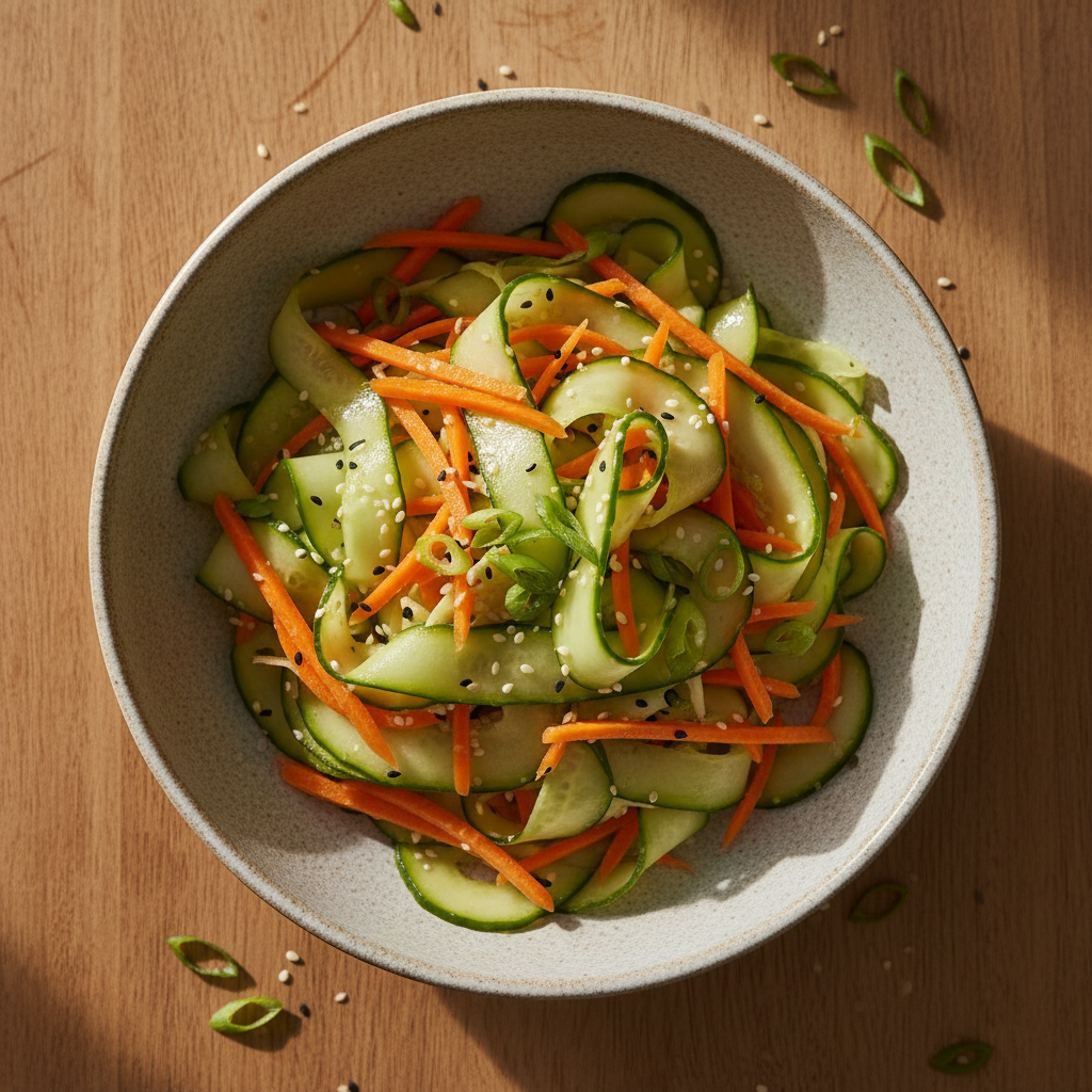 Cucumber Carrot Salad with Sesame-Soy Dressing — Hero