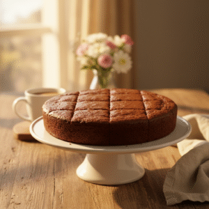 Eggless Nutella cake - whole