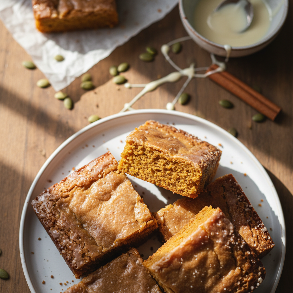 Eggless pumpkin blondies: a cozy, gluten-free small-batch treat — Hero