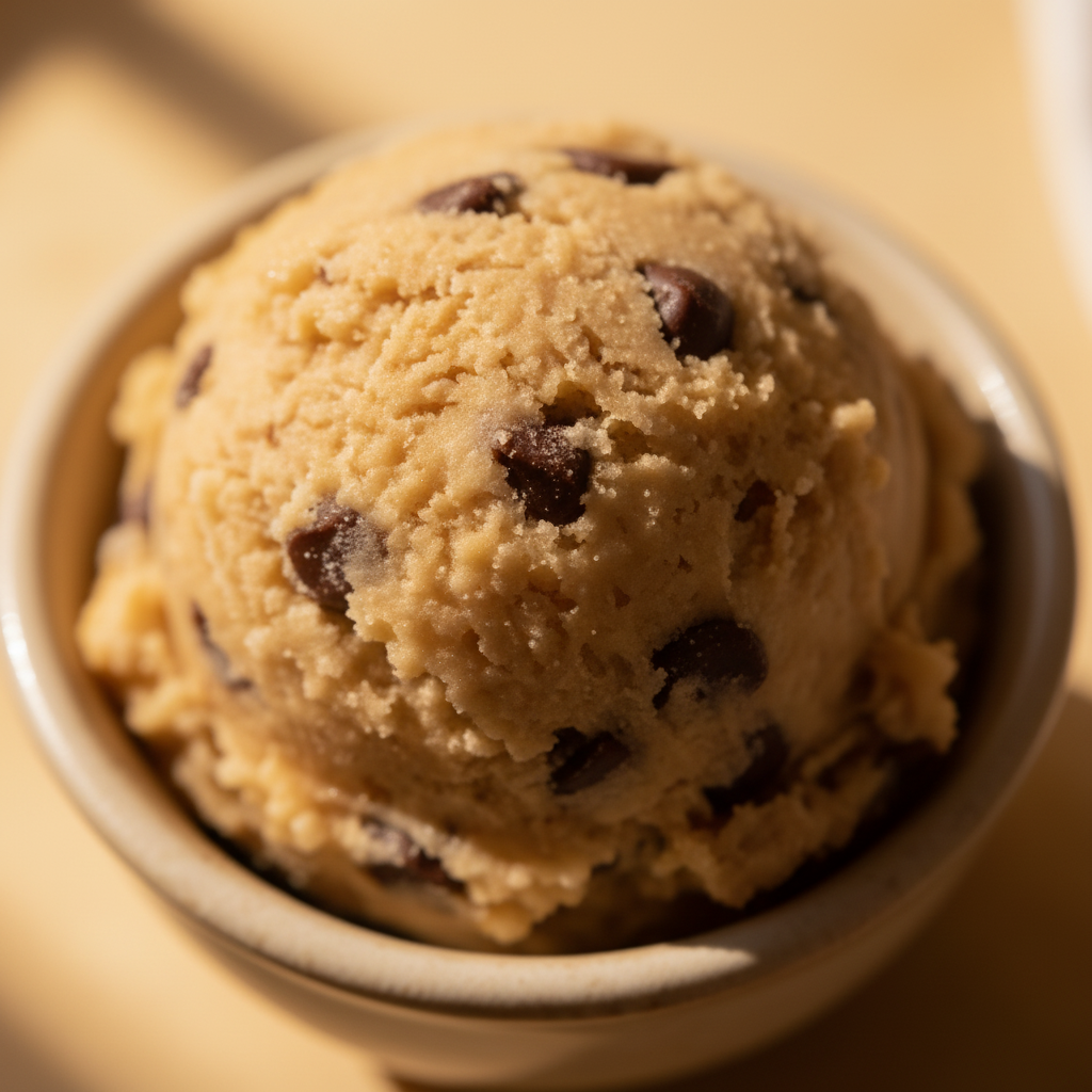 Edible Cookie Dough - close-up of chocolate chip and dough texture